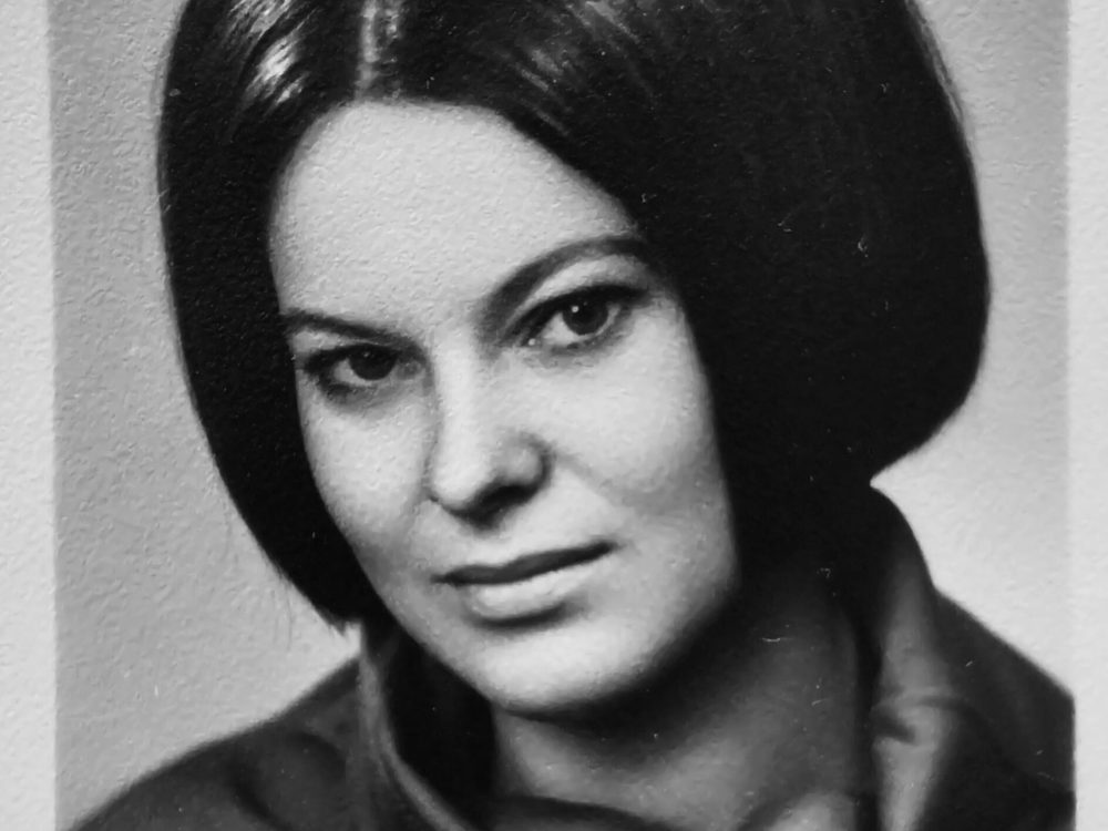 Portrait of Gert's girlfriend, a young woman with dark hair